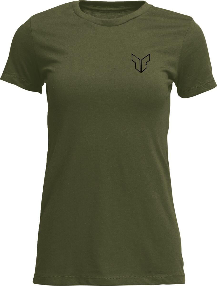Thor Womens Adult Womens Patched Up T-Shirt - Military Green