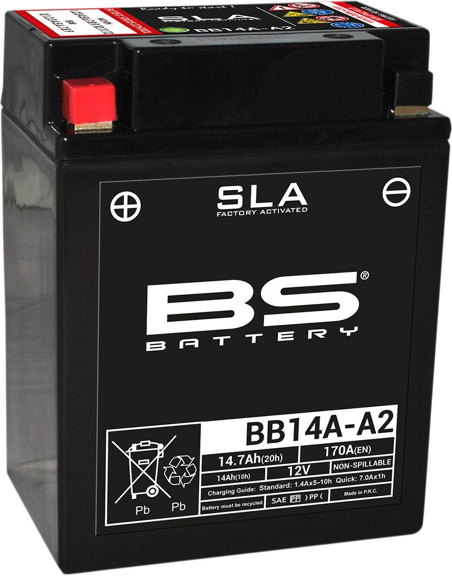 BS Battery SLA AGM Battery For Polaris 440 LC 1994-1997 - Black