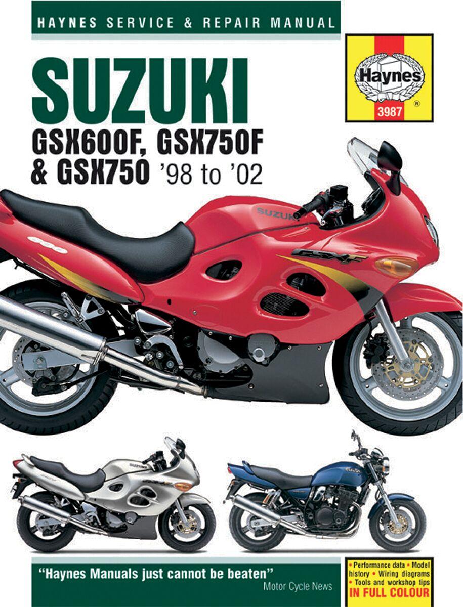 Haynes Repair Manual For Suzuki GSX600 F 1998-2002