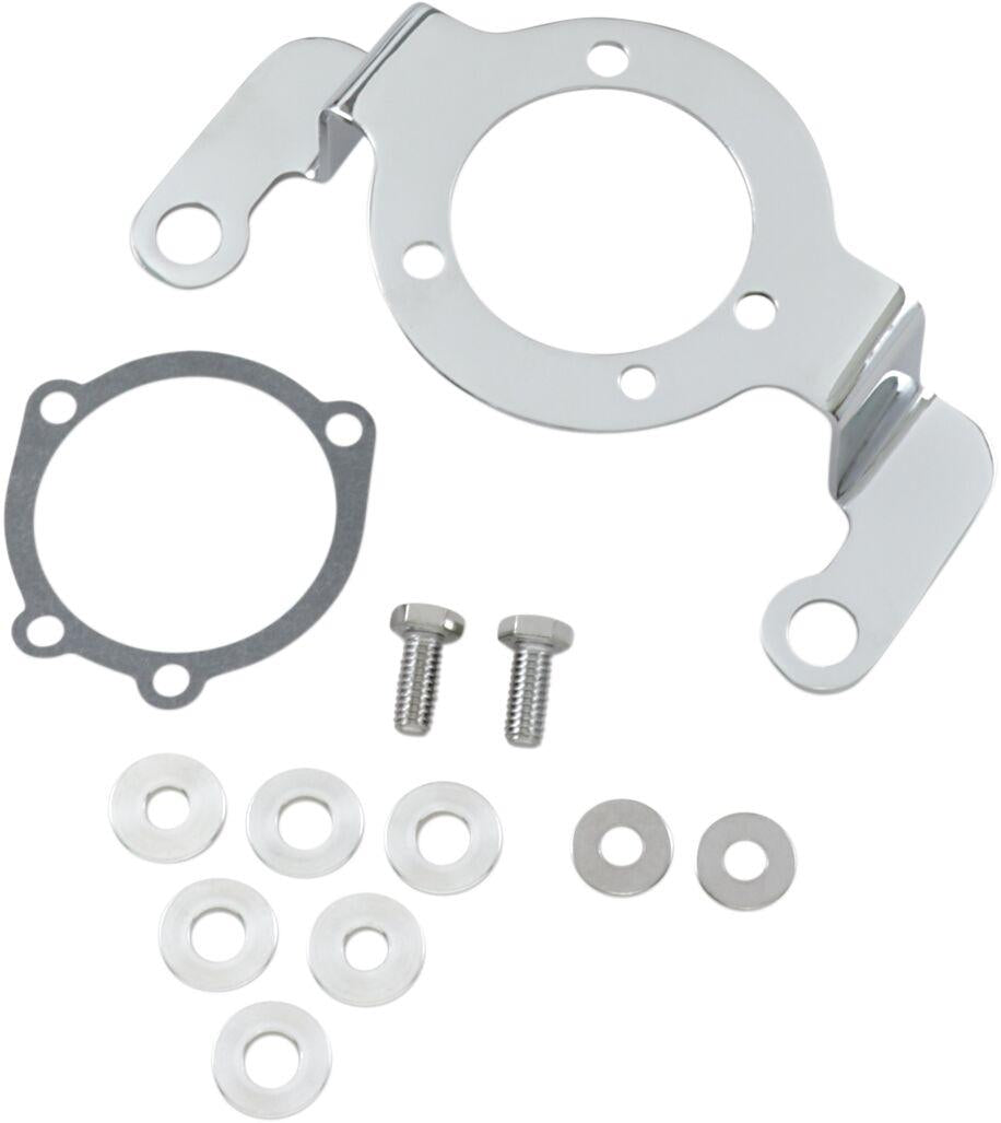 Drag Specialties Air Cleaner Support Bracket Kit For Harley Davidson FLD 1690 2012-2013 - Chrome Grey