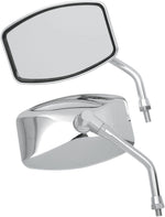 Emgo "Big One" Cruiser Mirror Set - Chrome/Silver