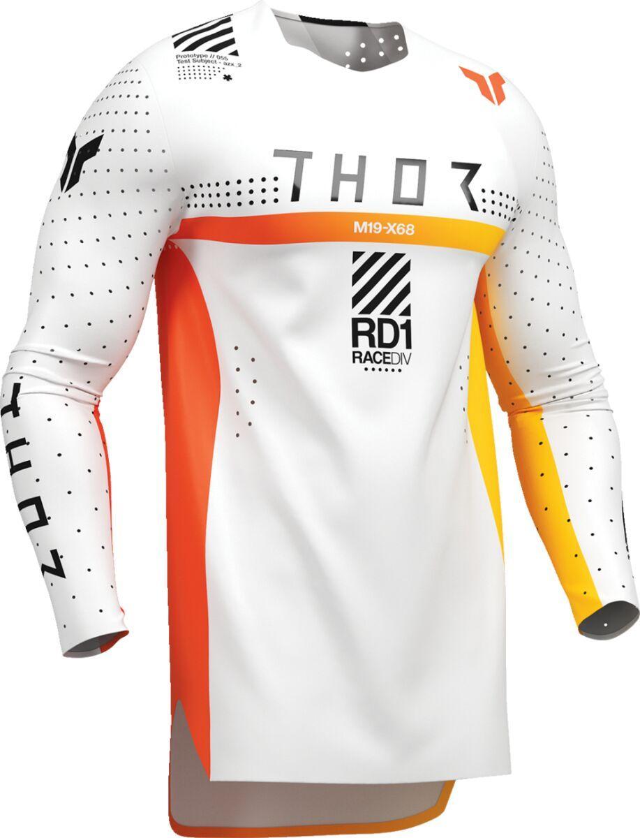 Thor Sportmode Synth Jersey - Black/Orange/White/Yellow