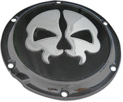 Drag Specialties Split Skull Derby Cover For Harley Davidson XL 1200 C 2004-2020 - Black Chrome