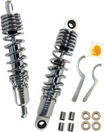 Drag Specialties Premium Ride-Height Adjustable Shocks For Harley Davidson FXLR1340 1987-1994 Rear 318.00 mm (12.50") - Black Chrome
