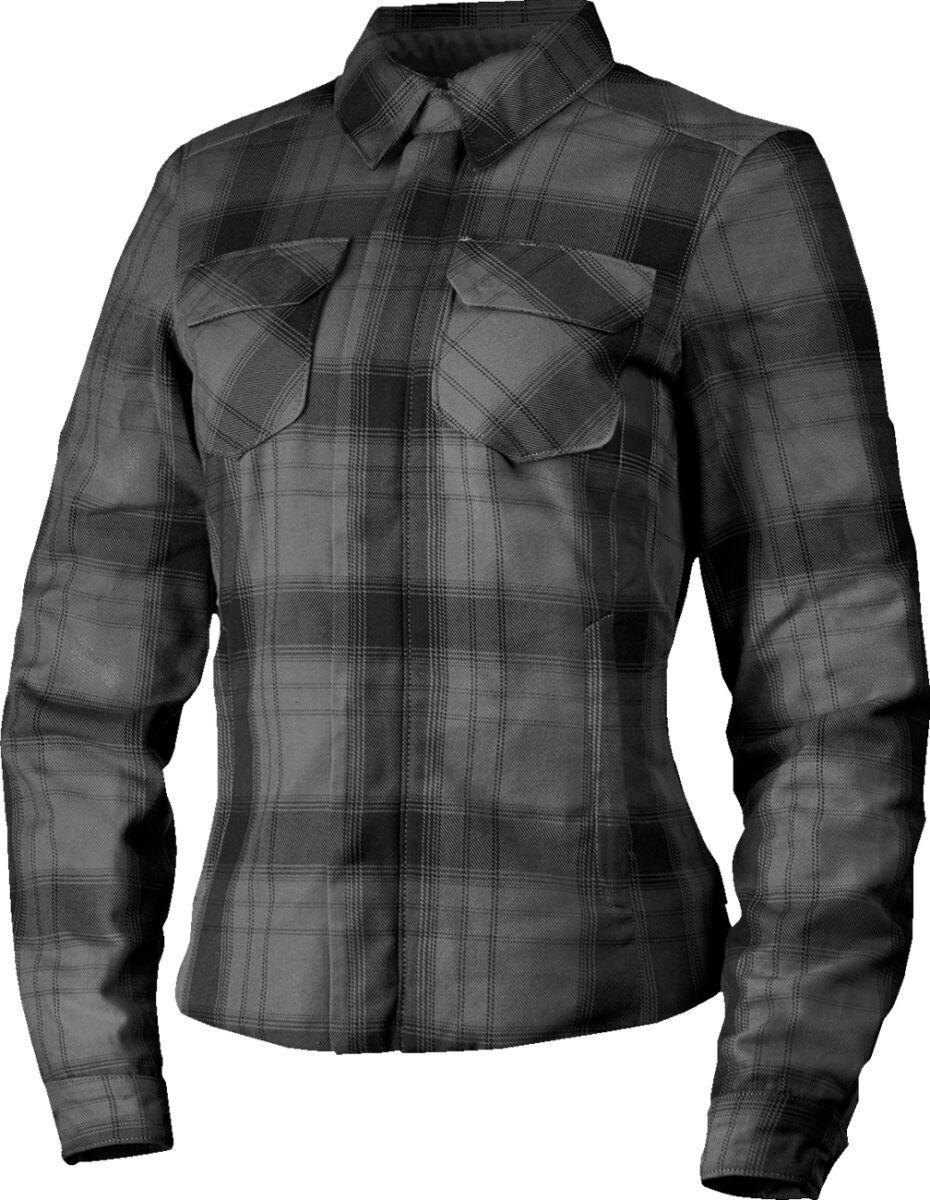 Icon Womens Fallblock Flannel Jacket - Black/Grey