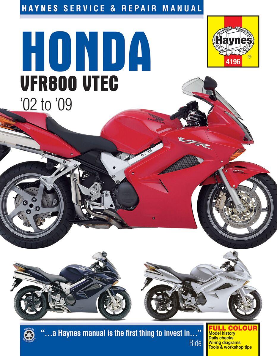 Haynes Repair Manual For Honda VFR 800 2002-2009