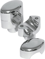 LA Choppers Hefty Smooth Straight Handlebar Risers for 1-1/4" Handlebars For Suzuki C 50 2005-2025 38.1 mm (1-1/2") - Chrome