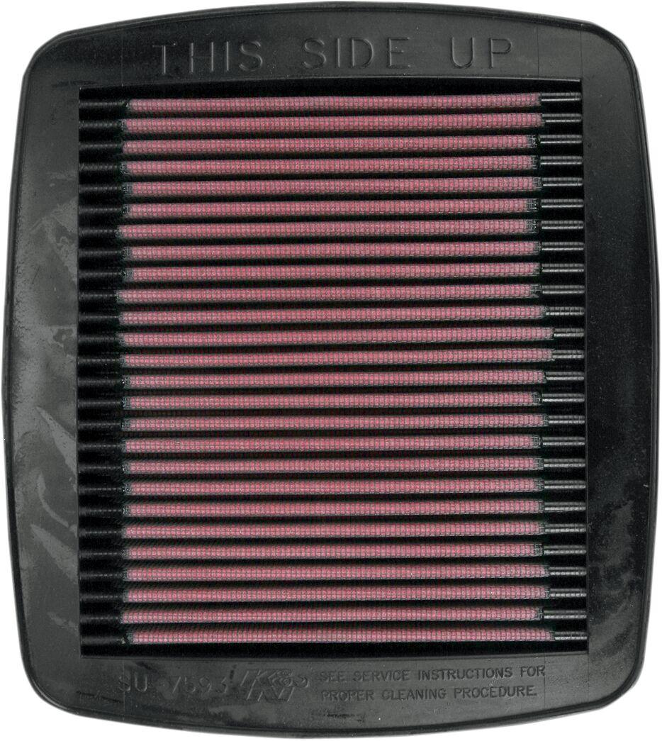 K&N High Flow Air Filter For Suzuki GSF 1200 1996-2000 - Black Red