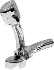 LA Choppers Hefty Smooth Handlebar Risers for 1-1/4" Handlebars For Suzuki C 50 2005-2025 14 cm (5-1/2") - Chrome