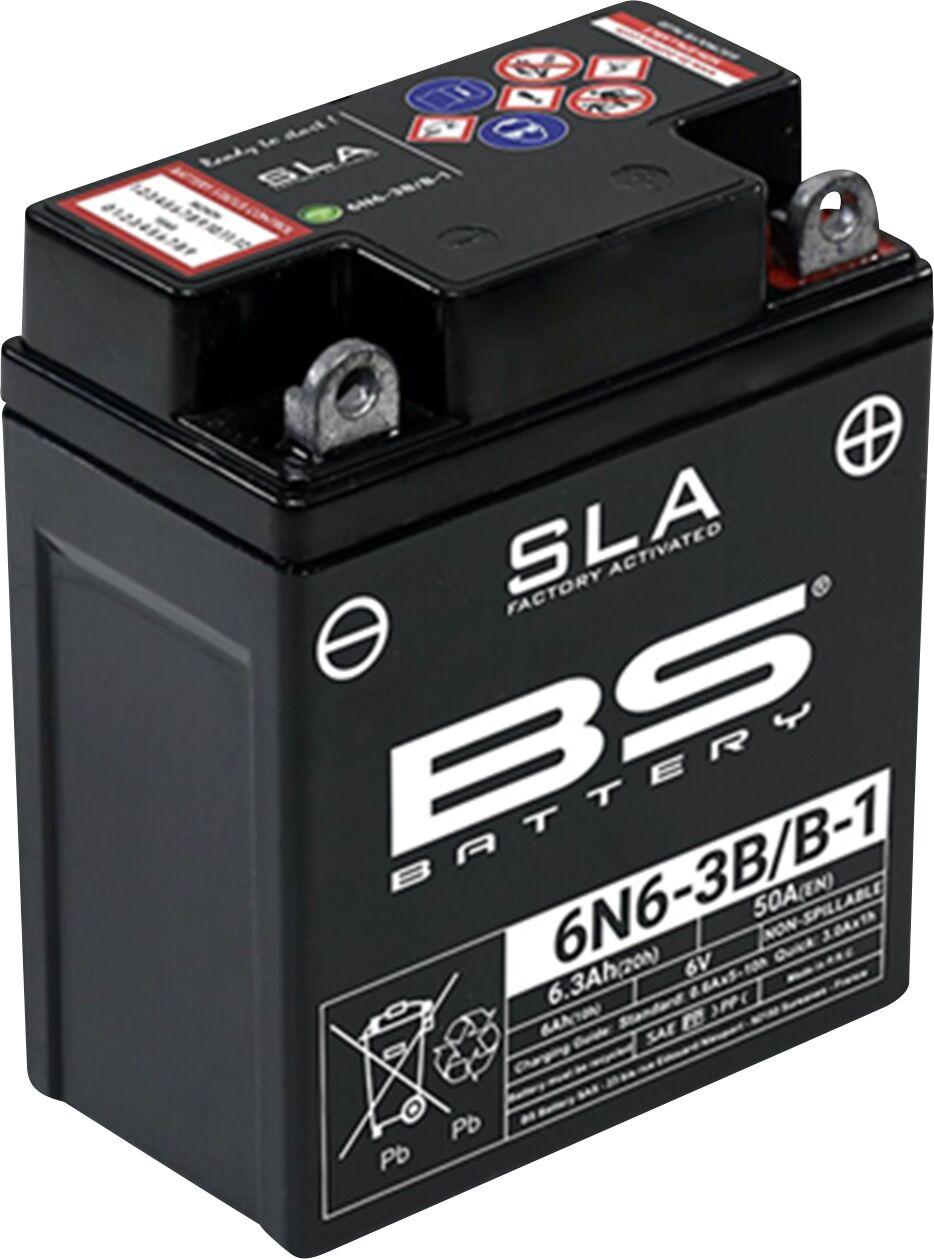 BS Battery SLA AGM Battery For Honda CB 125 B 1976-1977 - Black