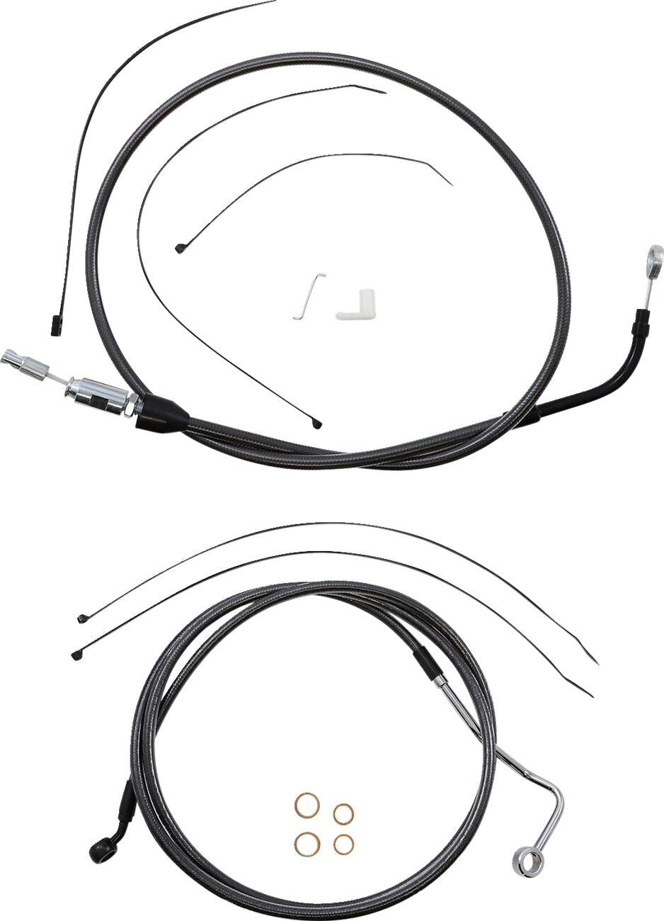 Magnum Shielding  Pearl Designer Handlebar Cable Install Kit For Harley Davidson FLH 1868 2021 25.5cm (10") - Black