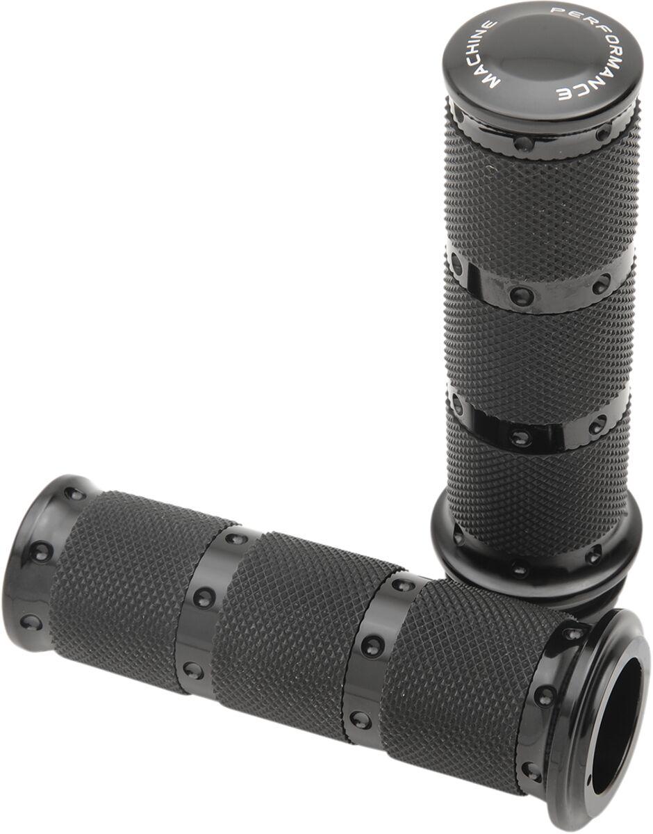 Performance Machine Contour XLS Renthal Wrapped Grips For Harley Davidson FLDE 1750 2018-2020 - Black