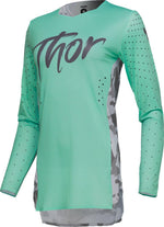 Thor Womens Sportmode Shadow Jersey - Camo Grey Green Teal