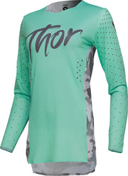 Thor Womens Sportmode Shadow Jersey - Camo Grey Green Teal