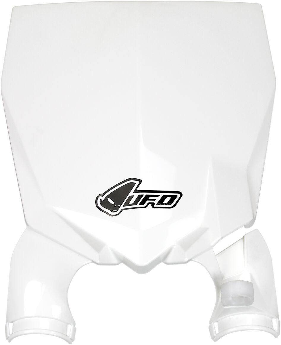 UFO Stadium Front Number Board With Fork Guards For Yamaha YZ125 2015-2021 - White