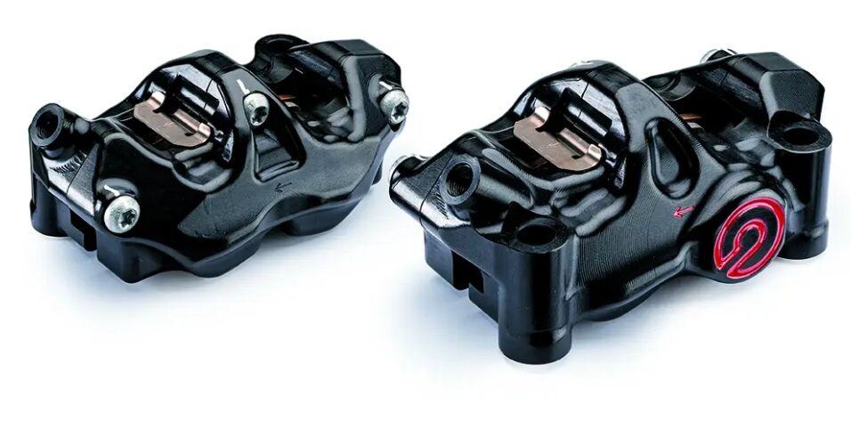 Brembo 484 Cafe Racer Upgrade Brake Caliper Kit For Ducati 1098 2007-2008 Fits Front Left And Right - Black/Red