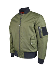 Spada Airforce MA1 Waterproof Motorcycle Bomber Jacket - Olive