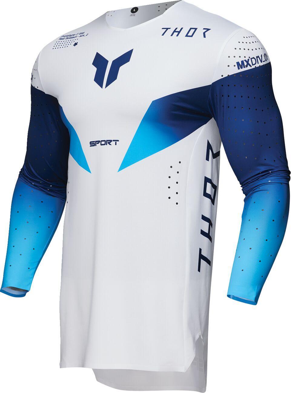 Thor Sportmode Strike Jersey - Blue Navy White