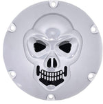 Drag Specialties Chrome 3-D Skull Derby Cover For Harley Davidson XL 1200 C 2004-2020 - Black Chrome