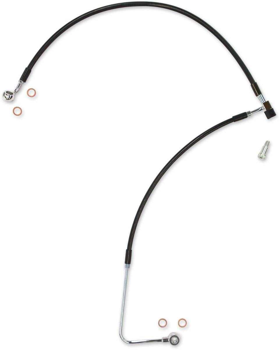 Magnum Shielding XR Lower Brake Hose For Harley Davidson FLS 1690 2012-2017 Front Lower 51.5 cm (20-1 4") - Black Chrome