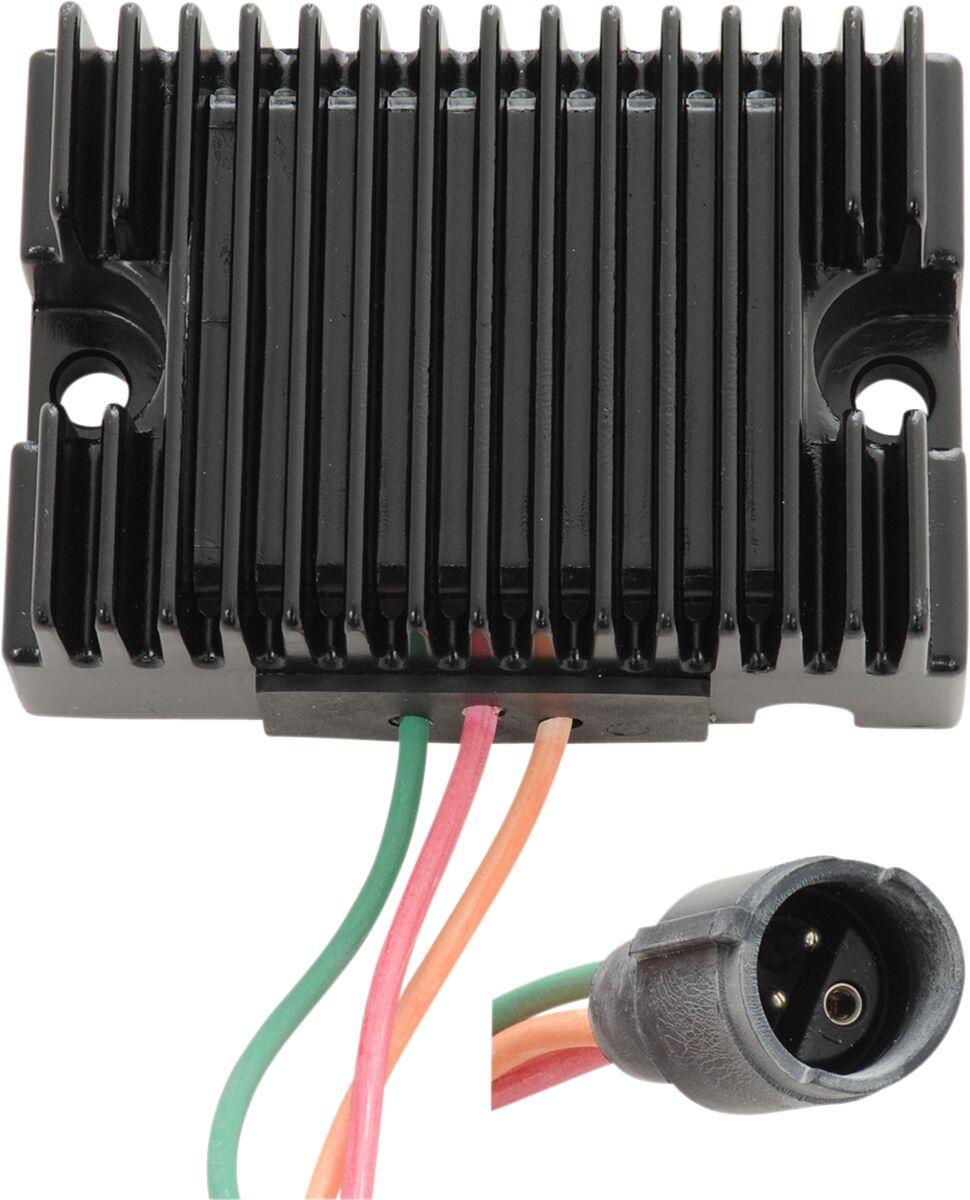 Drag Specialties Solid-State Regulator For Harley Davidson XLH 1000 1982-1984 - Black