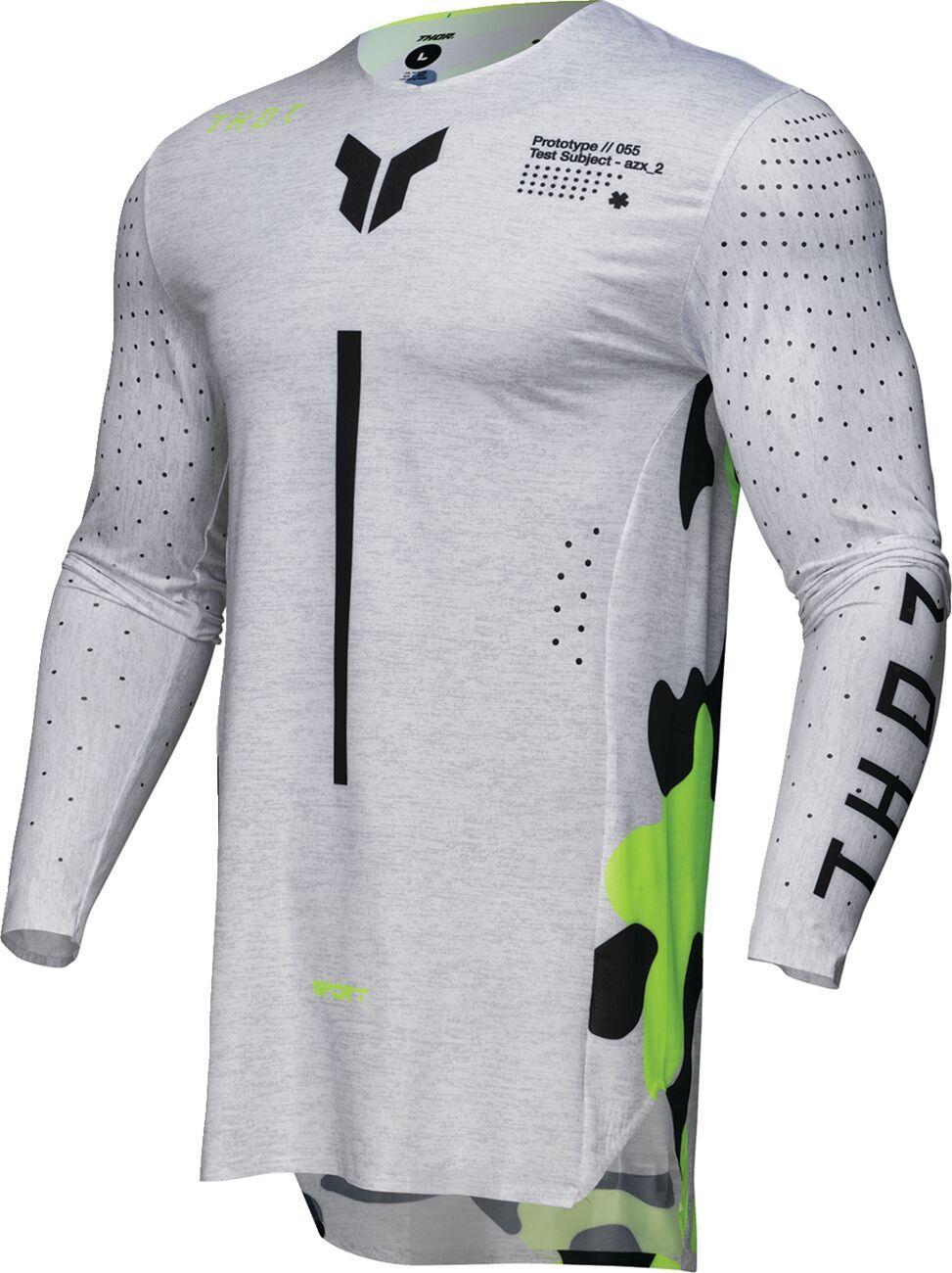 Thor Sportmode Riot Jersey - Black Fluorescent Yellow Light Grey White