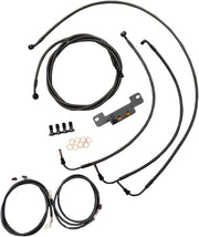 LA Choppers Complete Plug-and-Play Cable Kit For Harley Davidson FLHR 1750 2017-2019 45.5 cm - 51 cm (18" - 20") - Black/Clear-Coated