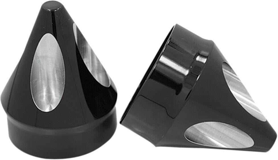 Avon Grips Axle Nut Covers For Harley Davidson FLDE 1750 2018-2019 Front - Black