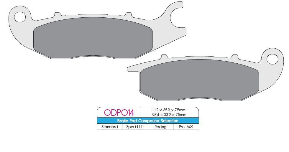 DP Brakes ODP Organic Brake Pads For Honda ANF 125 2007-2012 Fits Front Or Rear