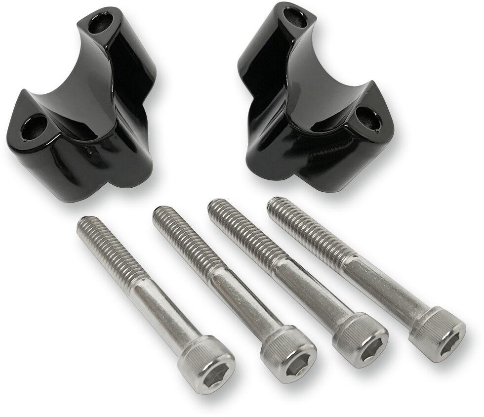 LA Choppers Handlebar Riser Extensions For Harley Davidson XL1200CX 2016-2019 Riser 1" - Black