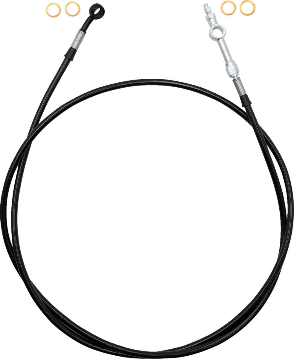 Fat Baggers Inc. EZ Install Brake Hose For Harley Davidson FLHT 1584 2008-2010 - Black 165cm