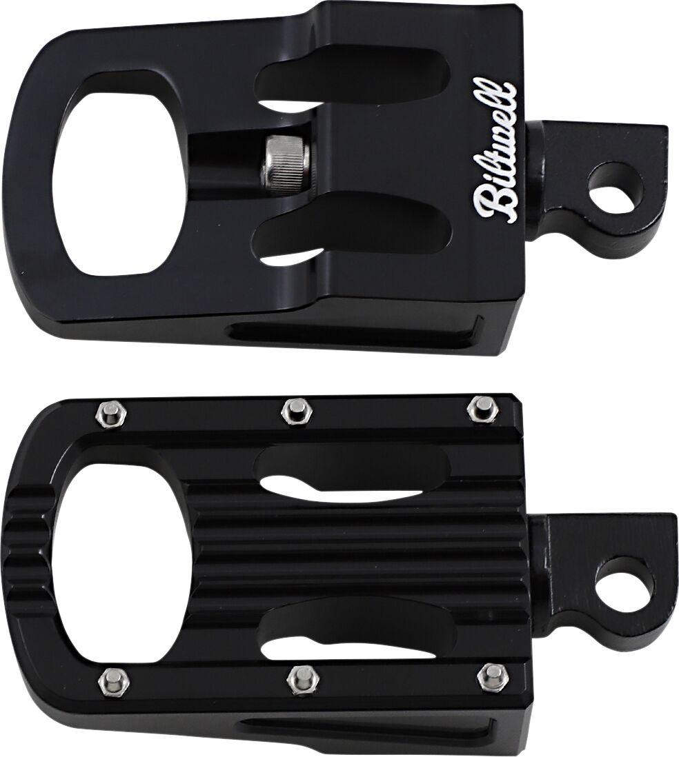 Biltwell Punisher Footpegs For Harley Davidson FLDE 1750 2018-2020 - Black