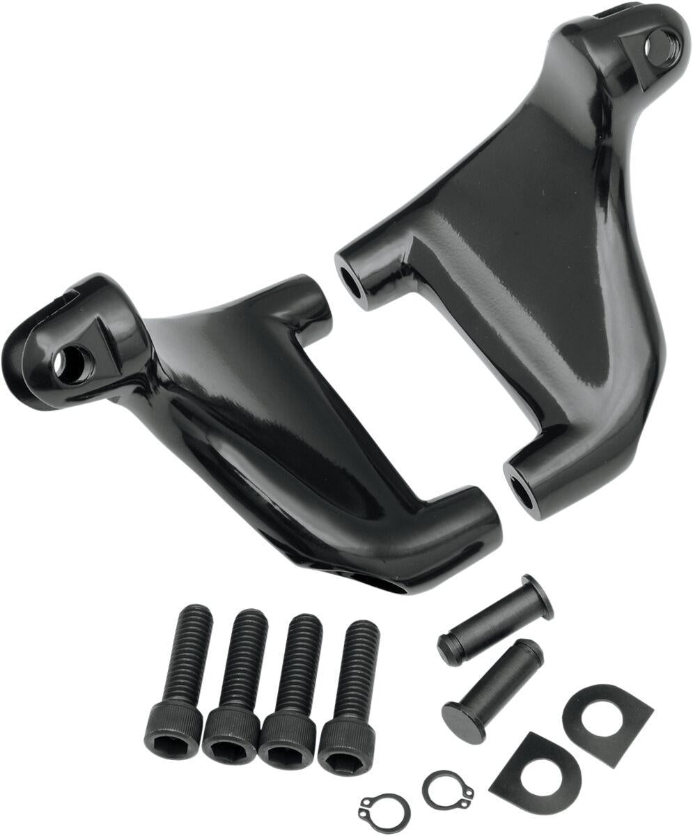Drag Specialties Passenger Footpegs Mount Kit For Harley Davidson XL 1200 C 2004-2013 - Black