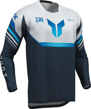 Thor Launchmode Air Raptor Jersey - Grey/Midnight Blue/White