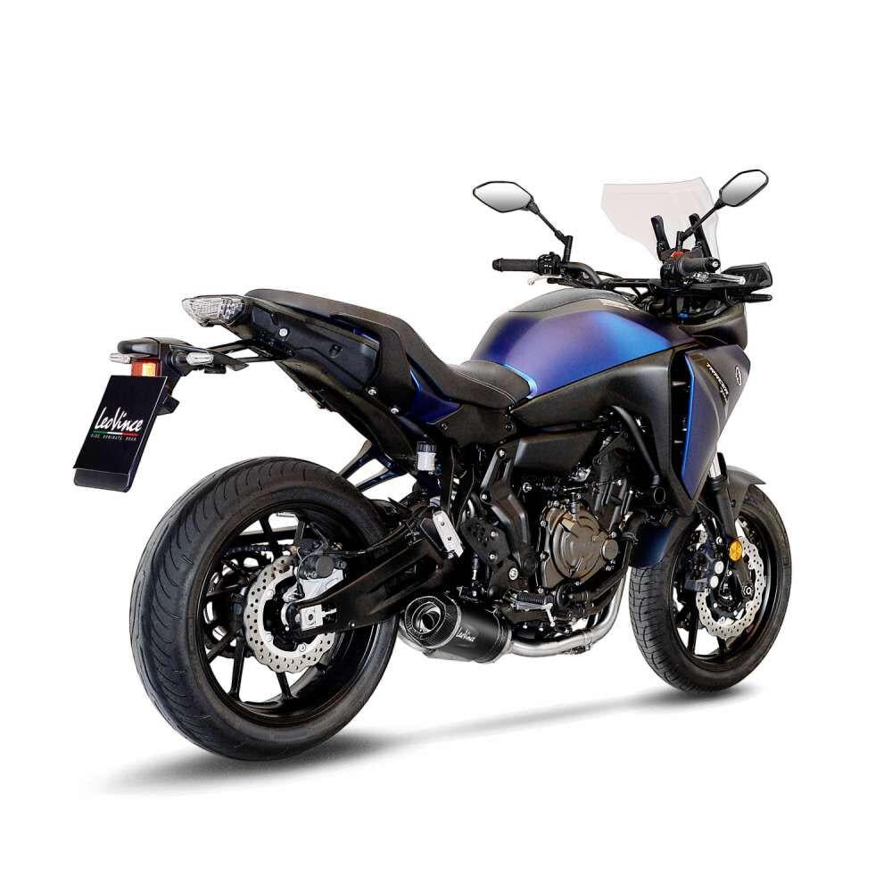 LeoVince LV One Evo Black Edition Full Exhaust System For Yamaha MT-07 2020-2024 - Ceramic Black