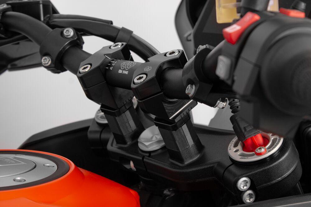 Gilles 2D.GT Handlebar Risers For KTM Adventure 790 R 2019-2020 - Black