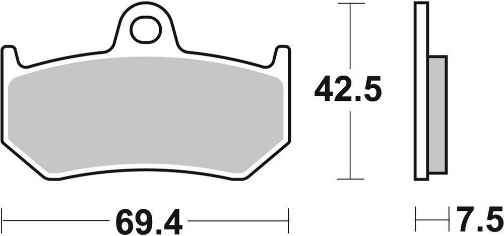 SBS LS Street Excel Sintered Rear Brake Pads For Mv Agusta Brutale 1078 RR 2009