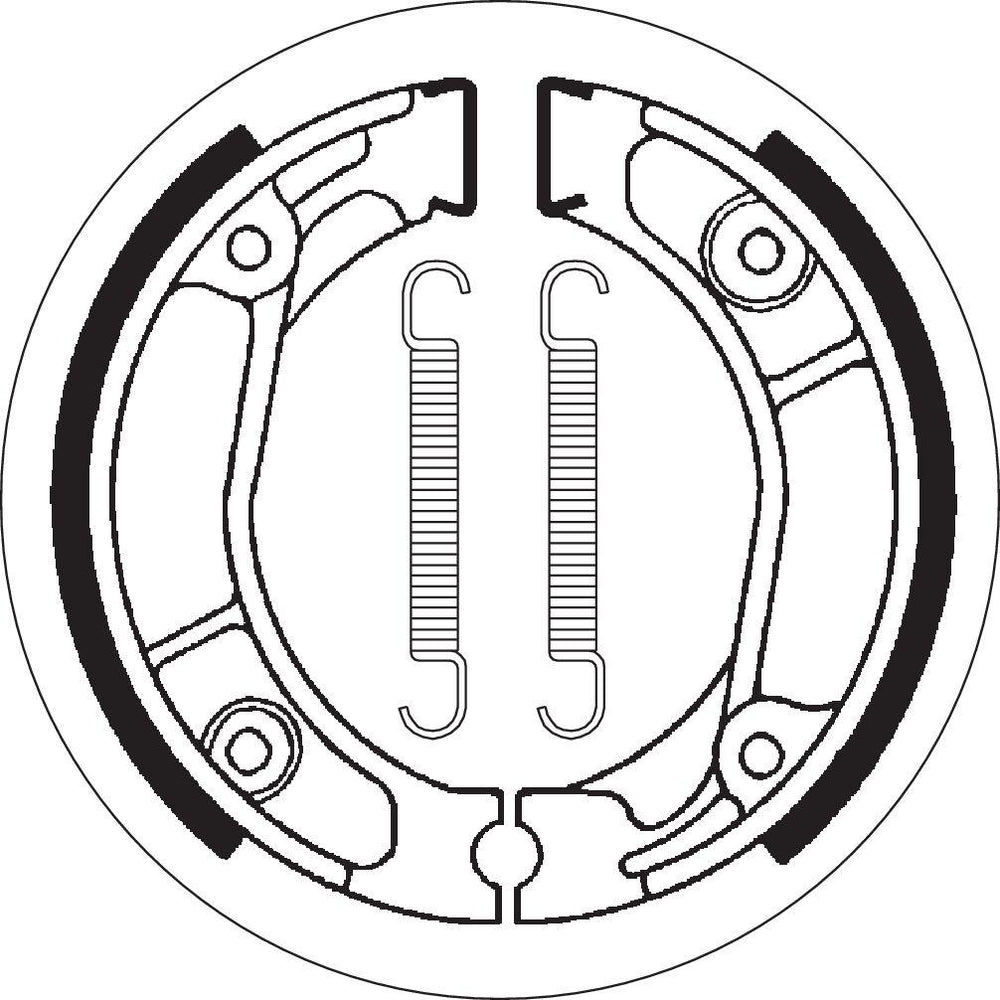 SBS Ceramic Organic Rear Brake Shoes For Honda C 90 CW 1994-1997