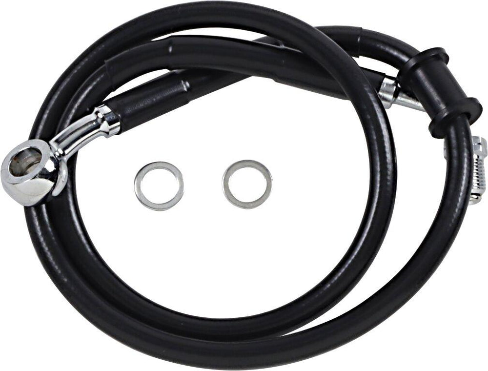 Drag Specialties Extended Length Stainless Steel Brake Hose For Harley Davidson FLHC 1750 2018-2022 Front