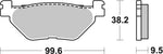 SBS HF Street Ceramic Organic Rear Brake Pads For Yamaha FJR 1300 2001-2003