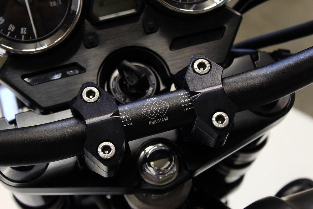 Gilles 2D.GT Handlebar Risers For Yamaha XJR 1200 1995-1998 - Black