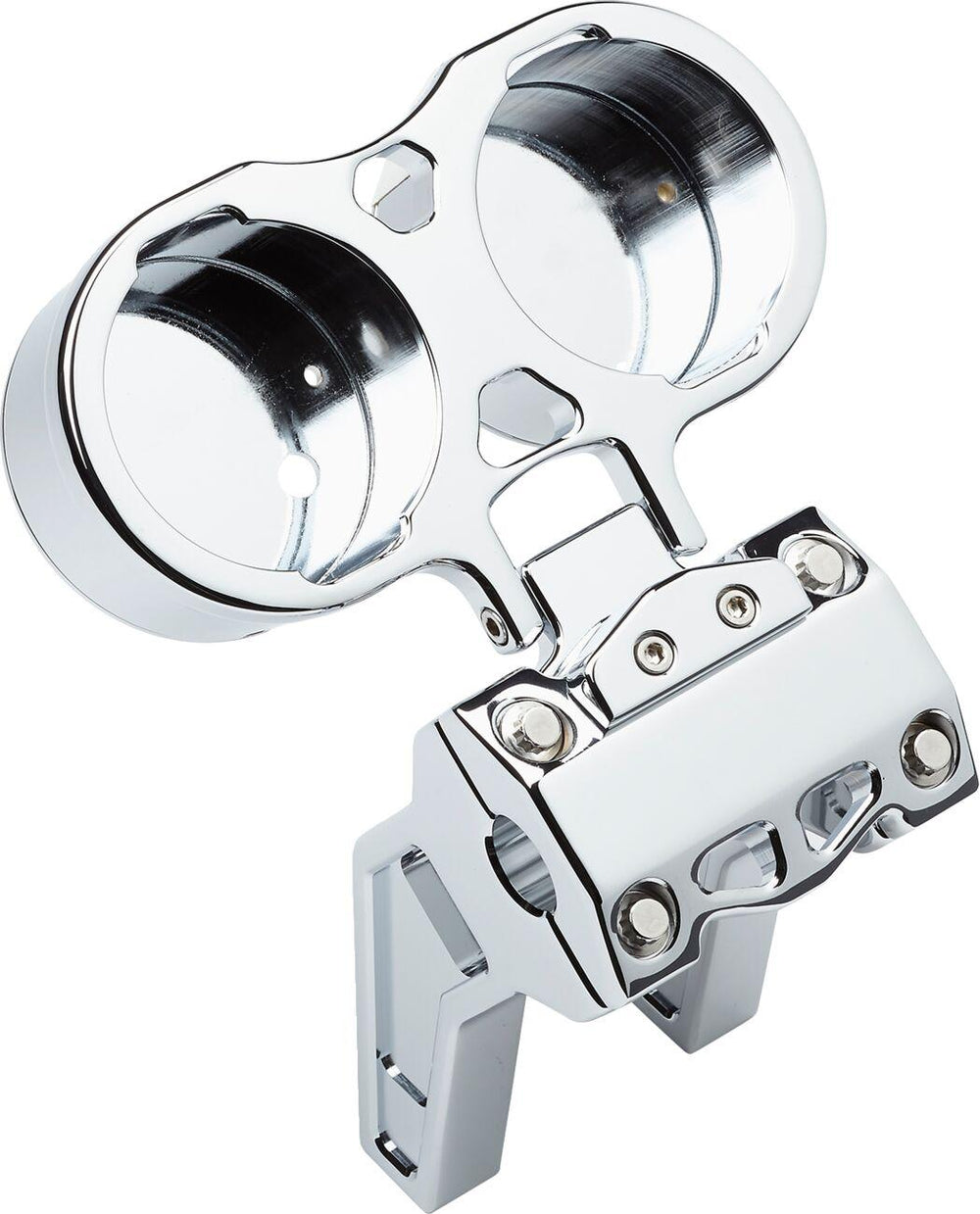 LA Choppers Dual Gauge Mount for Performance Risers For Harley Davidson FLD 1690 2012-2013 - Chrome