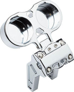 LA Choppers Dual Gauge Mount for Performance Risers For Harley Davidson FLD 1690 2012-2013 - Chrome