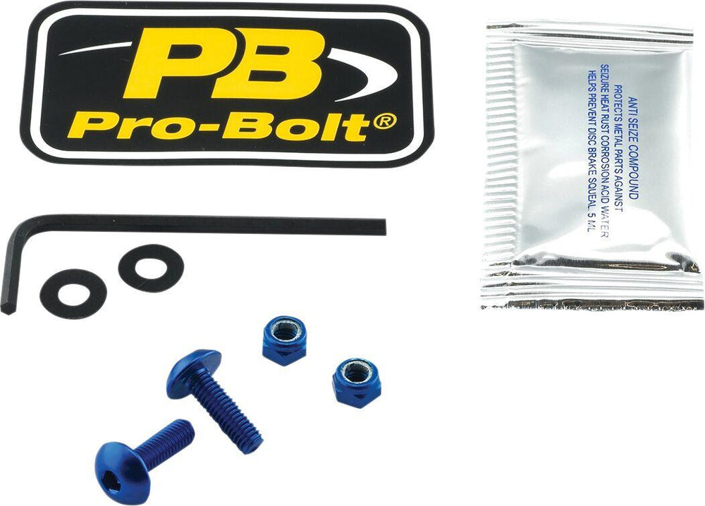 Pro Bolt Aluminium License Plate Bolt Kit For Suzuki AN 650 2006-2009 Rear Blue