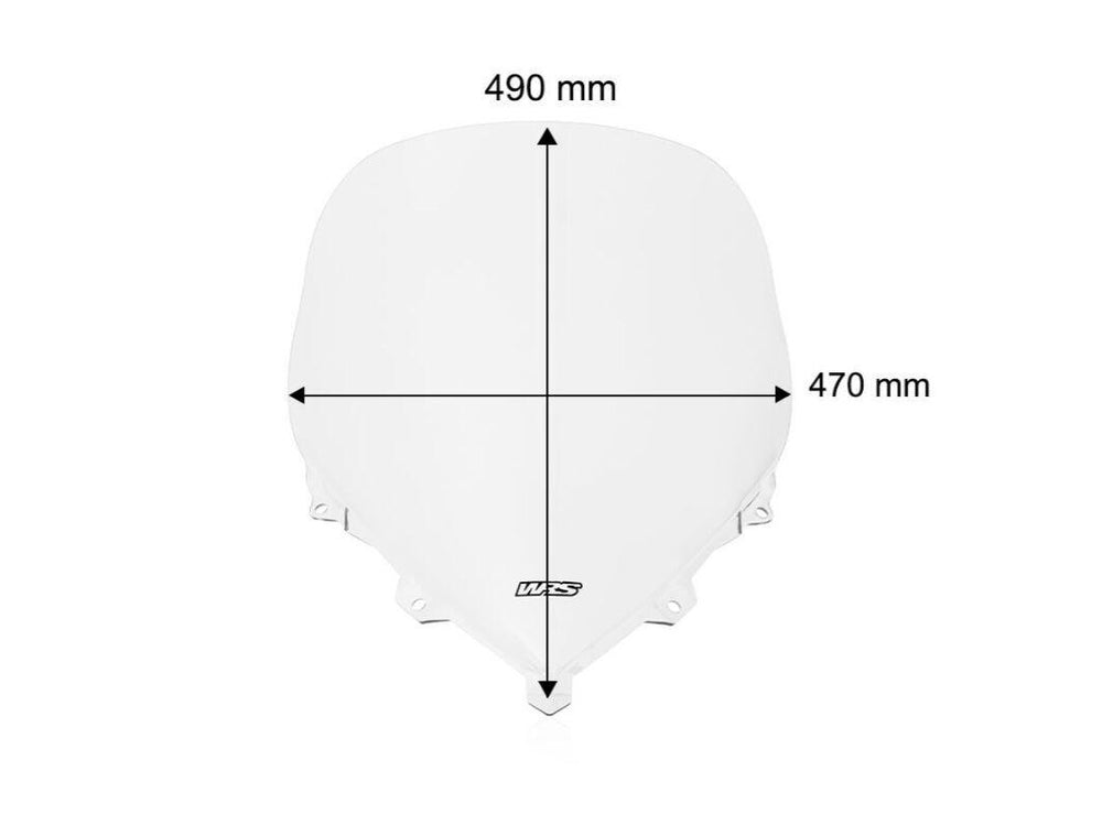WRS Windscreen Touring K1200S/K1300S For BMW K 1200 S 2005-2008 49 cm (19-3/8") - Clear