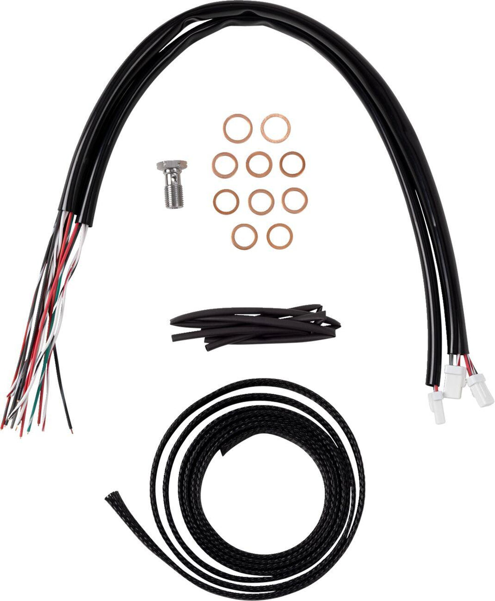 LA Choppers Handlebar Cable/Brake Hose Kit For Harley Davidson FLHRXS 1868 ABS 2024 30.5 cm - 35.5 cm (12" - 14") - Clear-Coated