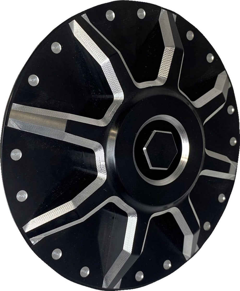 Quad Logic Billet Air Box Cover For Can Am Renegade 1000 EFI 4X4 - Black/Silver