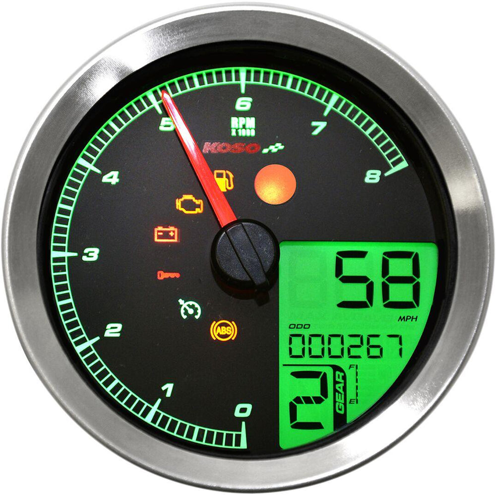 Koso HD-04 Speedometer/Tachometer For Harley Davidson FLD 1690 2012-2013 Chrome
