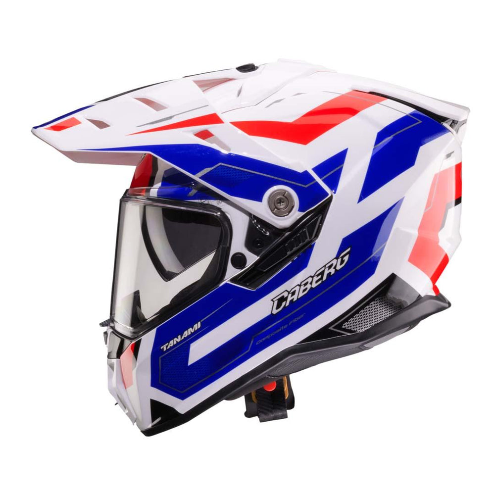 Caberg Tanami Ranger Adventure Motorcycle  Helmet - White/Red/Blue