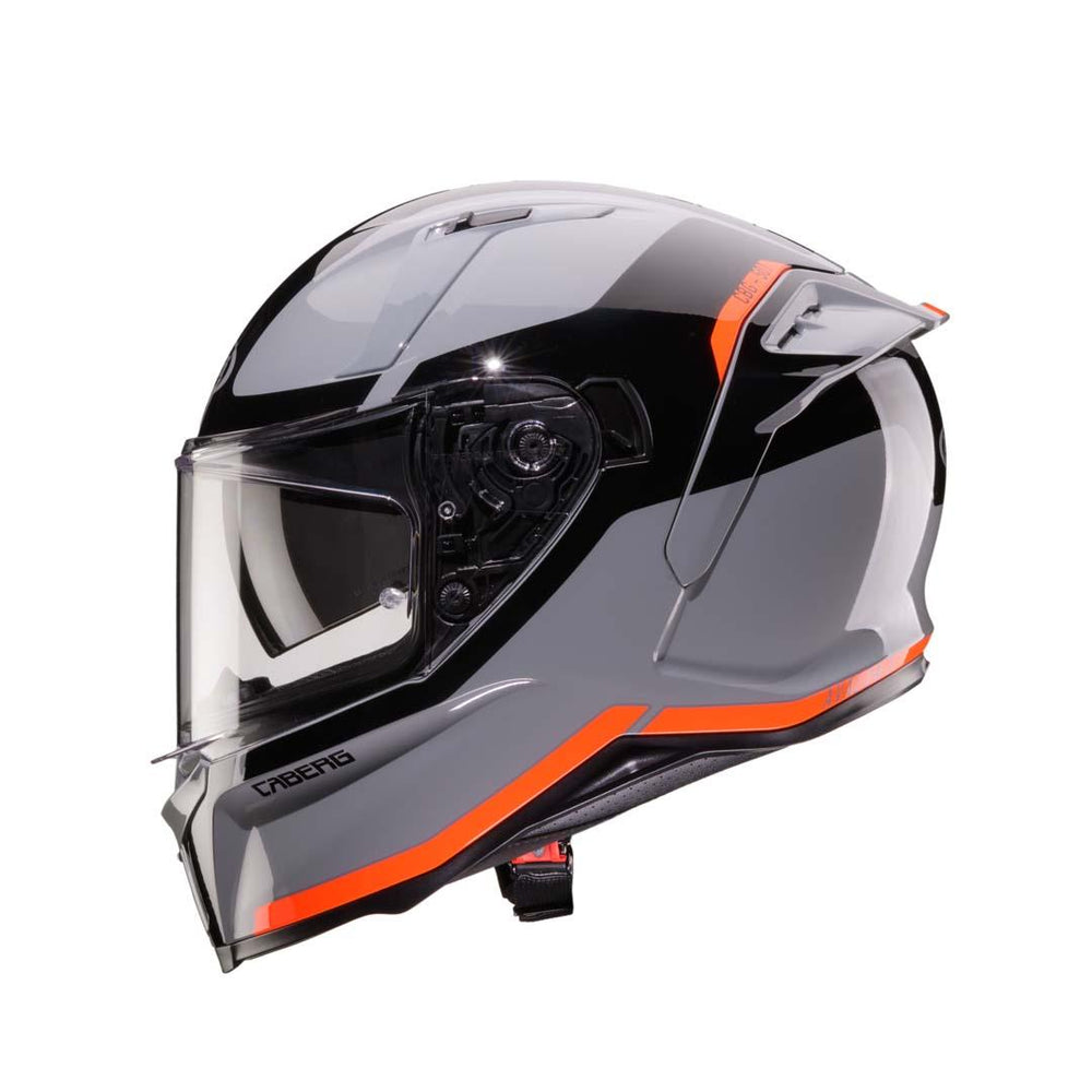 Caberg Avalon X Pure Full Face Motorcycle Helmet - Grey/Black/Orange Fluro